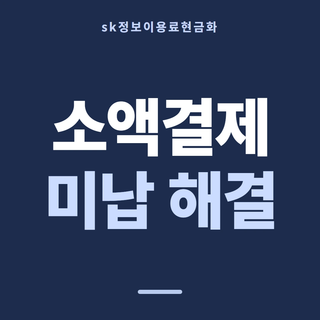 품티켓 SK 정보이용료 회선별 안내 차이 안내 이미지